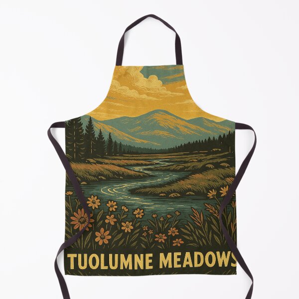 Item preview, Tuolumne Meadows Colored Linocut Print designed and sold by ~ Roodpart ~ Owen White.