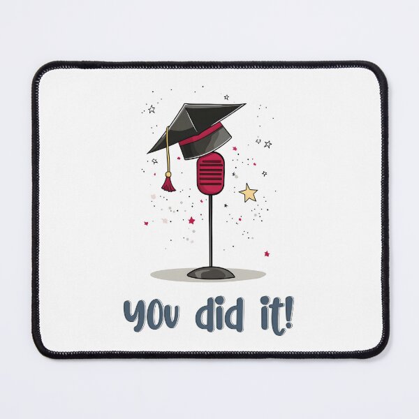 Item preview, Red Mic Drop Moment – Graduation Cap, Sparkles & That Epic "You Did It!" Vibe designed and sold by FUNqoosh.