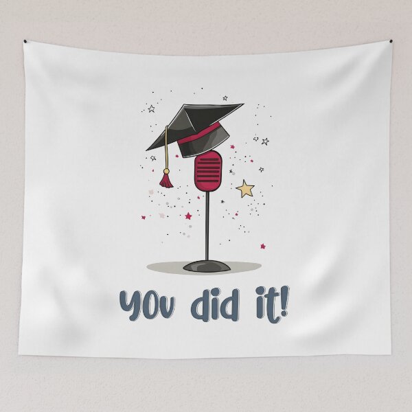 Item preview, Red Mic Drop Moment – Graduation Cap, Sparkles & That Epic "You Did It!" Vibe designed and sold by FUNqoosh.