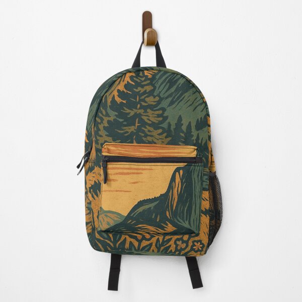 Item preview, Half Dome Colored Linocut Print designed and sold by ~ Roodpart ~ Owen White.