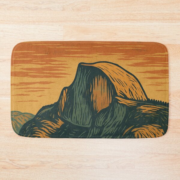 Item preview, Half Dome Colored Linocut Print designed and sold by ~ Roodpart ~ Owen White.