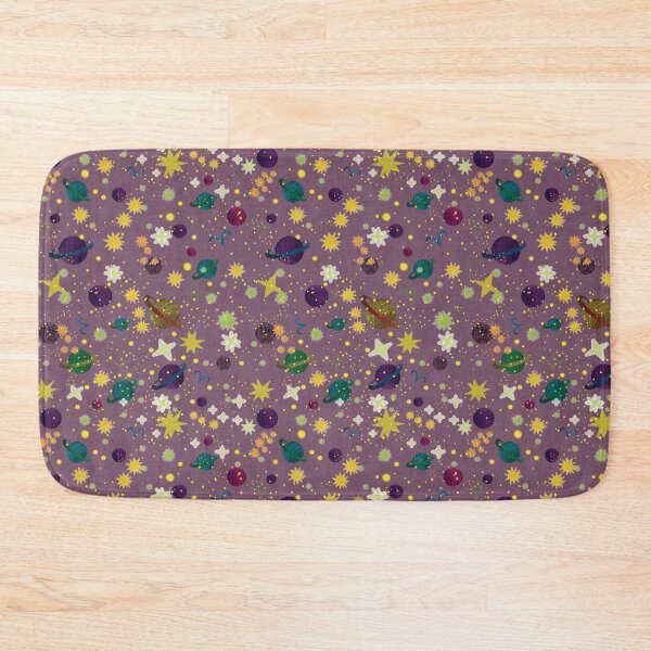 Item preview, Night sky on mulberry background designed and sold by phatlizzardart.