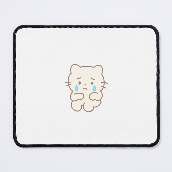 Item preview, Sad Cute Cat Hand-Drawn Mental Health Real Kawaii designed and sold by strawberrycups.