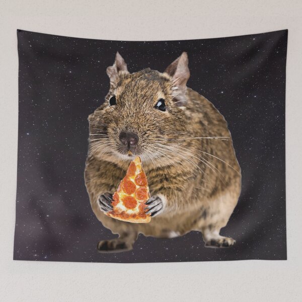 Item preview, Degu loves eating pizza designed and sold by k3rstman1.