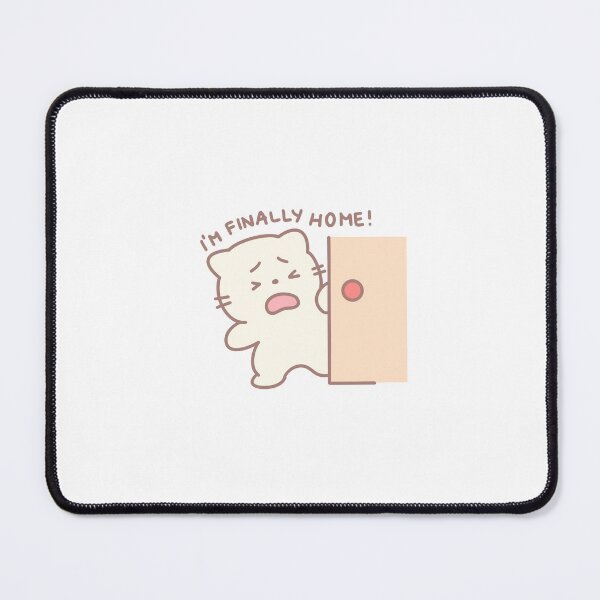 Item preview, I'm Finally Back Home! Cute Cat Exhausted Relatable Funny Kawaii designed and sold by strawberrycups.