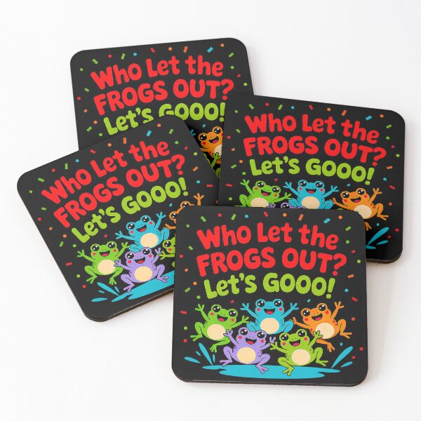 Item preview, Who Let the Frogs Out Let’s Go designed and sold by Amanda's Factory.