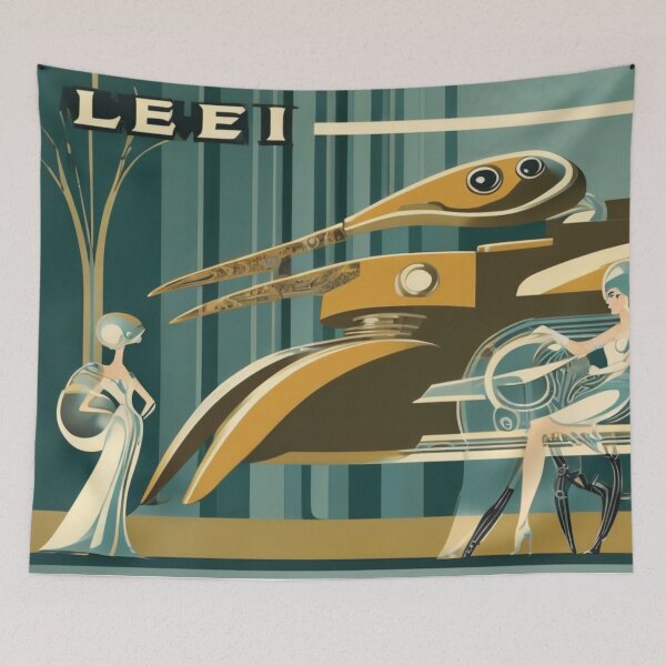 Item preview, Robot Love Art Illustrations from the 1800s | #42 designed and sold by NickWhittleArt.