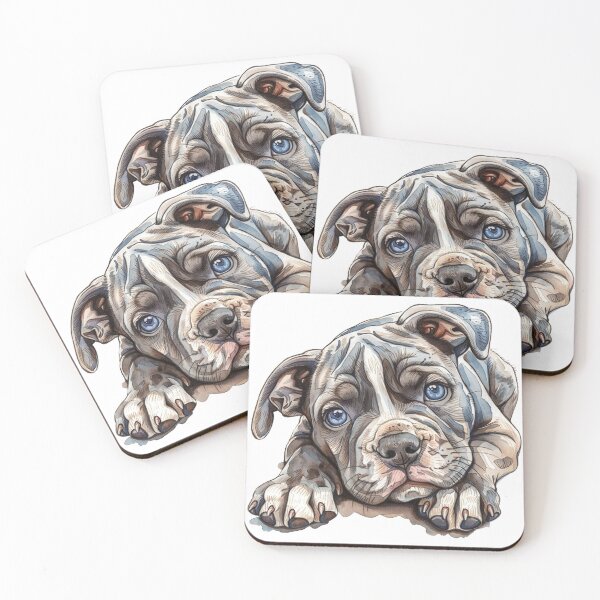 Item preview, Sweet Pit Bull Puppy Portrait designed and sold by SellingWSarah17.