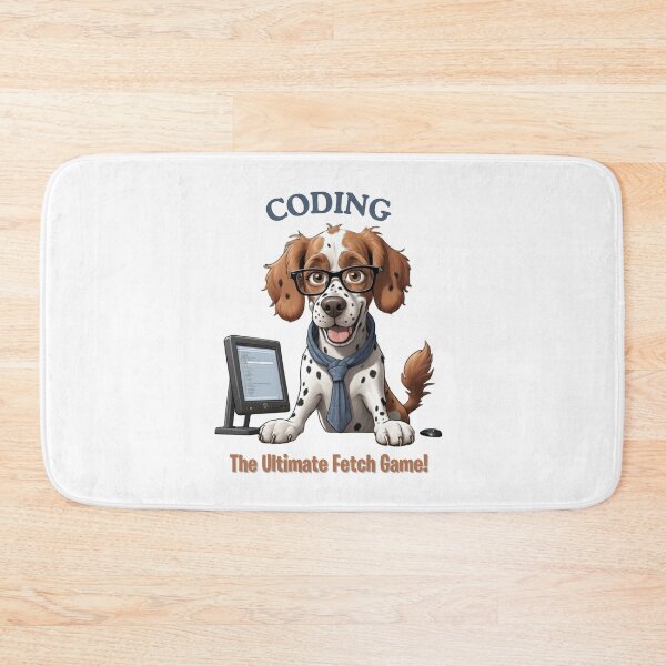 Item preview, Funny Brittany Spaniel Dog Computer Programmer Cartoon Design – Cute Pet and Owner Artwork – Computer Programmer Gift – Humorous Pet Parent Gifts designed and sold by KoraTalks.