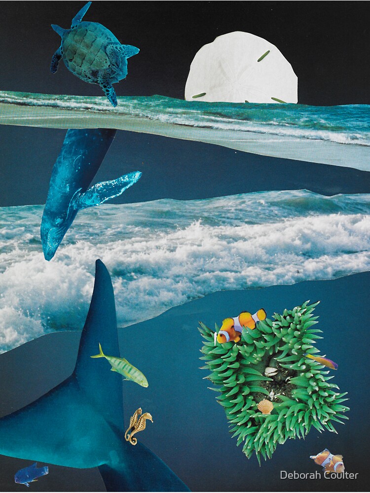 Thumbnail 3 of 3, Sticker, Celebration of World's Ocean Day 2020 designed and sold by debcoulterart.