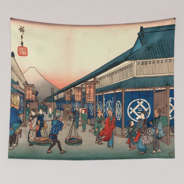 Item preview, Suruga Street - Utagawa Hiroshige - designed and sold by LeiWeiss.