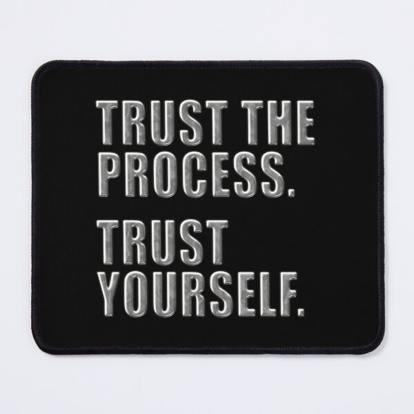 Item preview, Trust the Process Trust Yourself – Bold Glass Typography - Dark background designed and sold by pixelated_echoes.