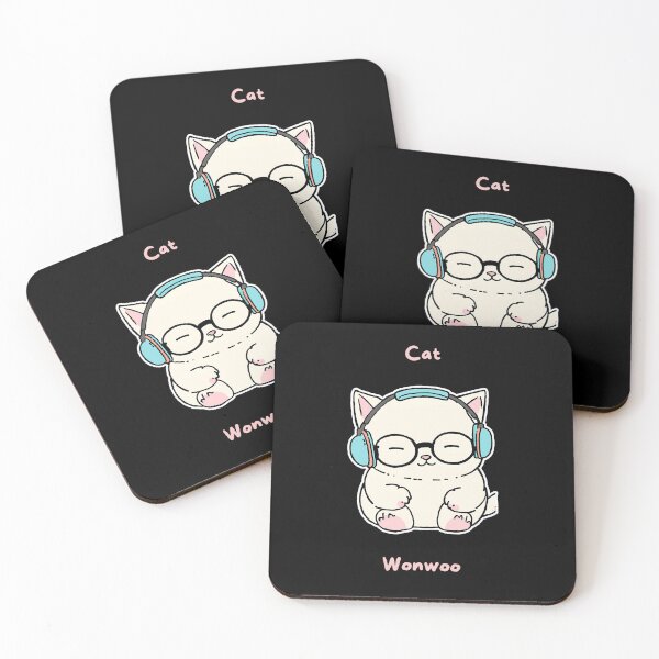 Item preview, SEVENTEEN WONWOO CUTE CAT ART designed and sold by cutiecatto17.