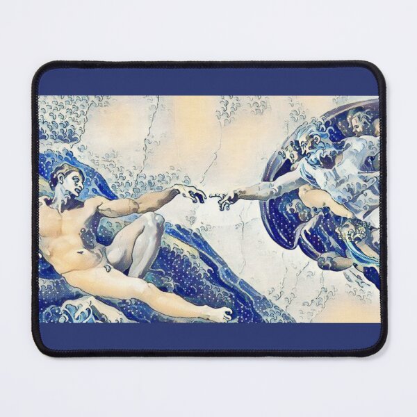 Item preview, The Wave and Creation of Adam by Michelangelo Mashup designed and sold by CristalleLisa.