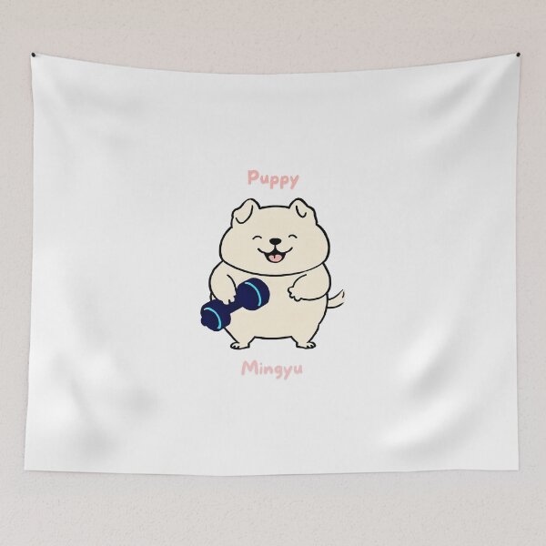 Item preview, SEVENTEEN MINGYU CUTE PUPPY DRAWING designed and sold by cutiecatto17.