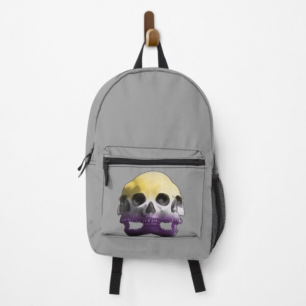 Item preview, Nonbinary Pride Triple Skull Pattern  designed and sold by saltjart.