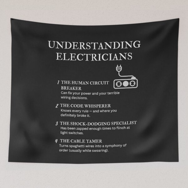 Item preview, Black – Understanding Electricians – Funny Trade Quotes for Sparky Life & Power Pros designed and sold by PsyFlow35.