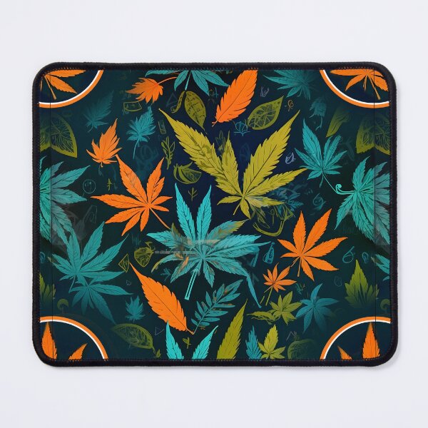 Item preview, Cannabis Pattern Yellow Cool Blue Leaf Vibes designed and sold by MindWave THC.
