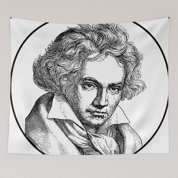 Item preview, Vintage Beethoven Line Drawing – Classical Composer Art for Music Lovers and Old Masters Fans designed and sold by Design Atlas.