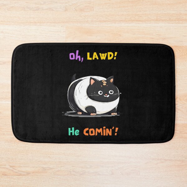 Item preview, Oh Lawd He Comin' Cute Round Cat Meme designed and sold by cutiecatto17.