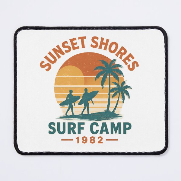Item preview, Sunset Shores Vintage Surf Camp Tee 1982 designed and sold by Laugh Lines Apparel.