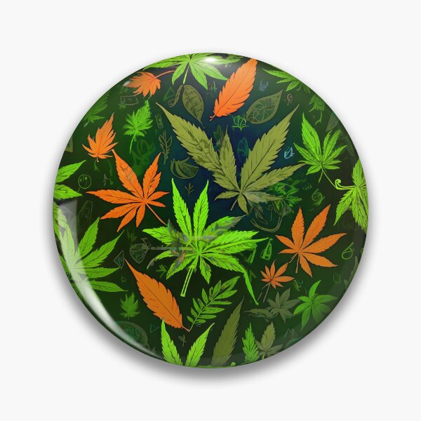 Item preview, Cannabis Pattern Blue Neon Green Leaf Vibes designed and sold by MindWave THC.