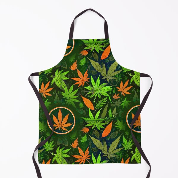 Item preview, Cannabis Pattern Blue Neon Green Leaf Vibes designed and sold by MindWave THC.