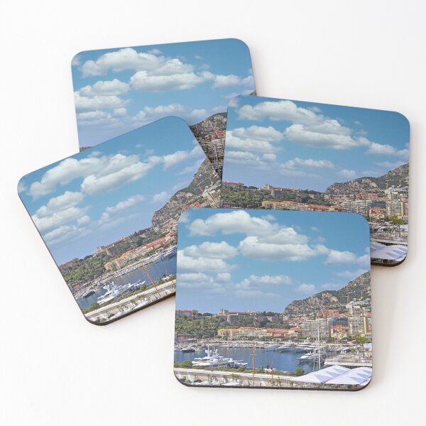 Item preview, Port Hercules with yachts and Prince's Palace of Monaco,Monte Carlo designed and sold by goceris.