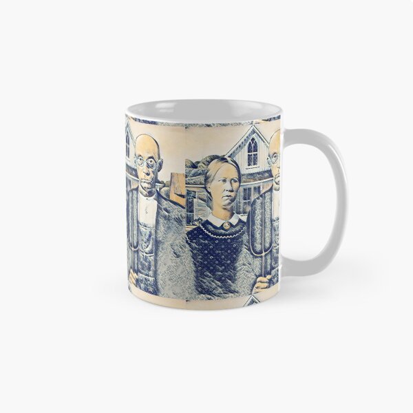 Item preview, American Gothic and The Great Wave off Kanagawa, Mashup designed and sold by CristalleLisa.