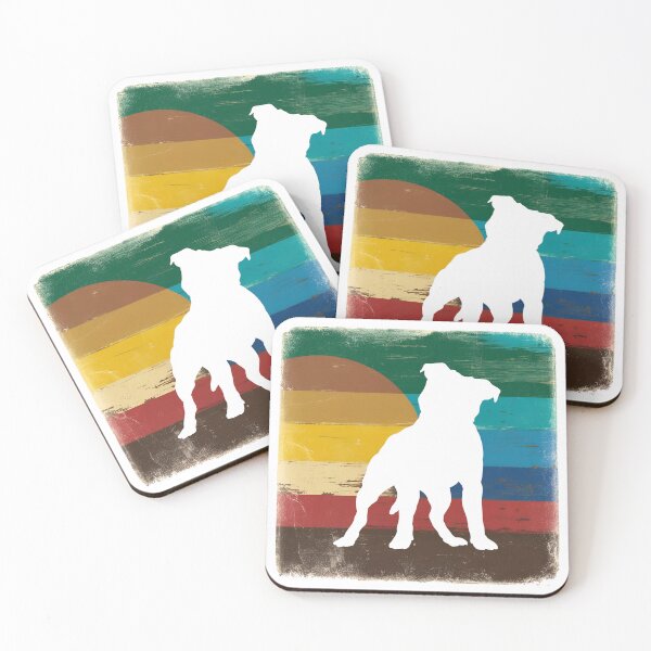 Item preview, Pitbull Retro Sunset Silhouette | Vintage Pitbull Lovers Gift designed and sold by Fredster1966.