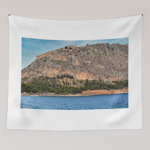 Item preview, Palamidi castle on the hill above beach,Nafplio city,Greece designed and sold by goceris.