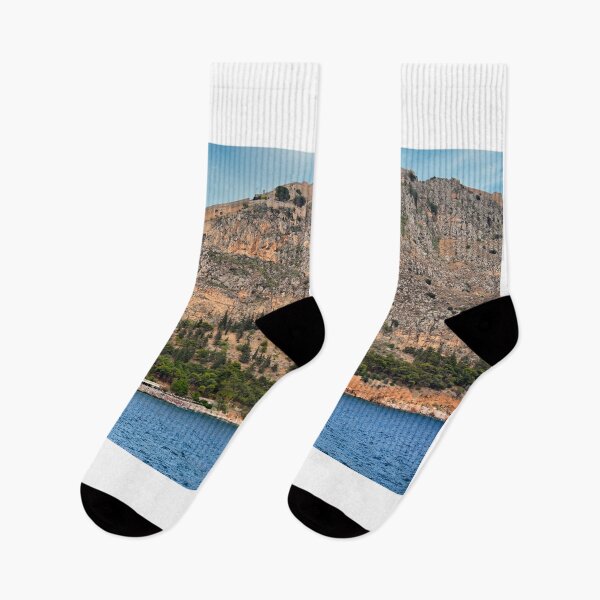 Item preview, Palamidi castle on the hill above beach,Nafplio city,Greece designed and sold by goceris.