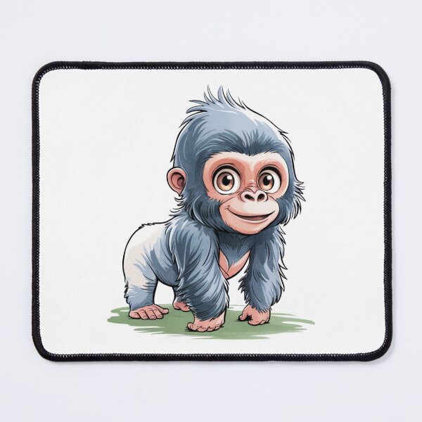 Item preview, Gorilin the Kawaii Baby Gorilla - Adorable Animal Art designed and sold by FusiTink.