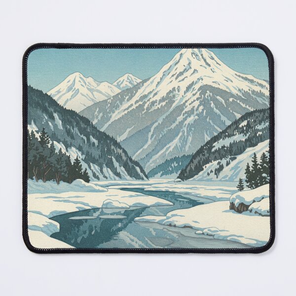 Item preview, The Snowy Gorge at Hakutō Pass designed and sold by AnthonyThomas.
