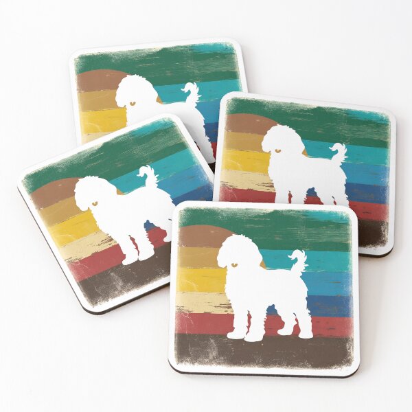 Item preview, Goldendoodle Retro Sunset – Vintage Silhouette Dog Lovers Design designed and sold by Fredster1966.