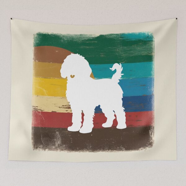 Item preview, Goldendoodle Retro Sunset – Vintage Silhouette Dog Lovers Design designed and sold by Fredster1966.