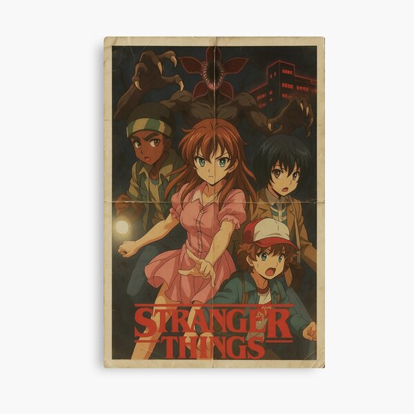 Item preview, Stranger Things Vintage Anime Poster designed and sold by wolfkin-design.