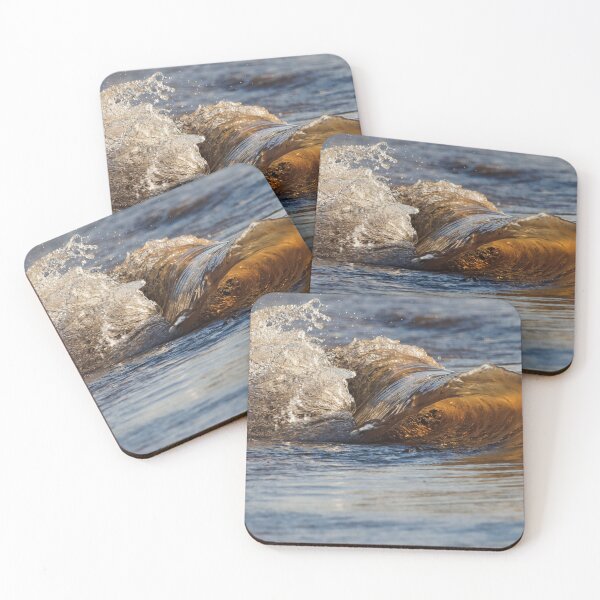 Item preview, Golden Barrel Wave – Dynamic Ocean Curl at Sunset designed and sold by Saltys-Shop.
