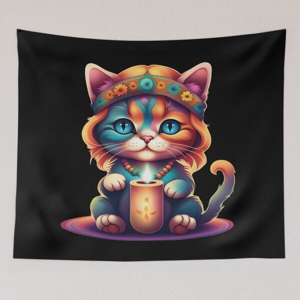 Item preview, Hippie cat. designed and sold by NextDoorToMe.