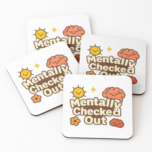 Item preview, Mentally Checked Out – Funny Relatable Mental Health Sticker designed and sold by MentalCrumble.