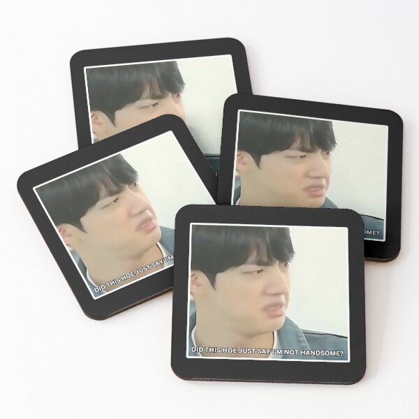 Item preview, BTS JIN OFFENDED FACE MEME designed and sold by cutiecatto17.