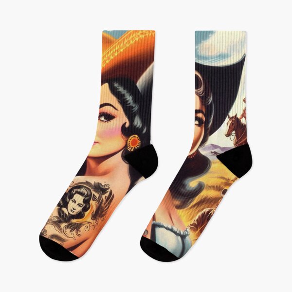 Item preview, Vaqueras tatuadas designed and sold by PulpVintage.