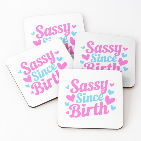 Item preview, Sassy Since Birth. Pink and Blue Girly designed and sold by PMCreative.