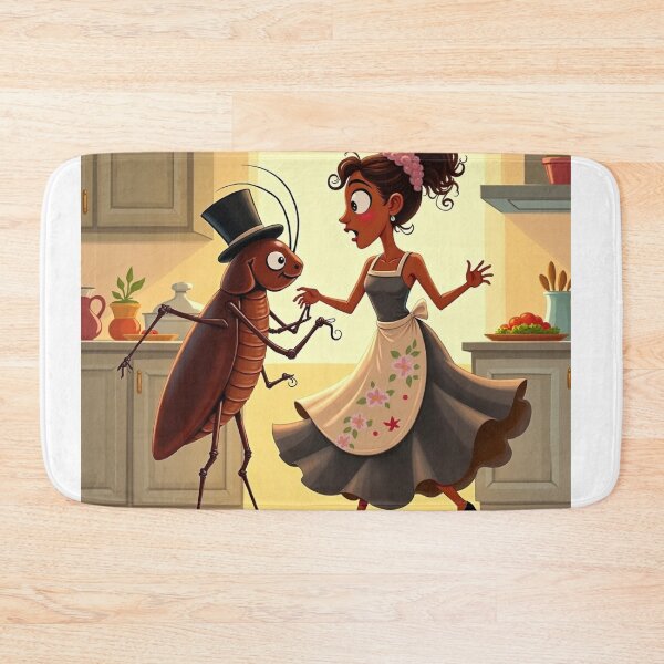 Item preview, A jolly cockroach chats with a housewife! designed and sold by Jamesk82.