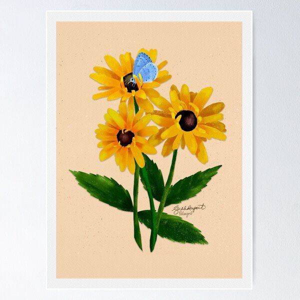 Item preview, Black-eyed Susans with Spring Azure designed and sold by Peleegirl.