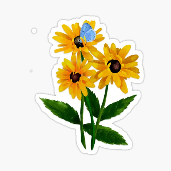 Item preview, Black-eyed Susans with Spring Azure designed and sold by Peleegirl.