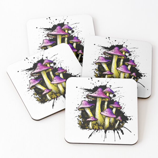 Item preview, Purple Mushrooms - Ink designed and sold by gracefullizard.