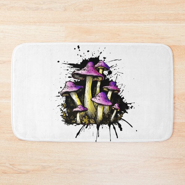 Item preview, Purple Mushrooms - Ink designed and sold by gracefullizard.