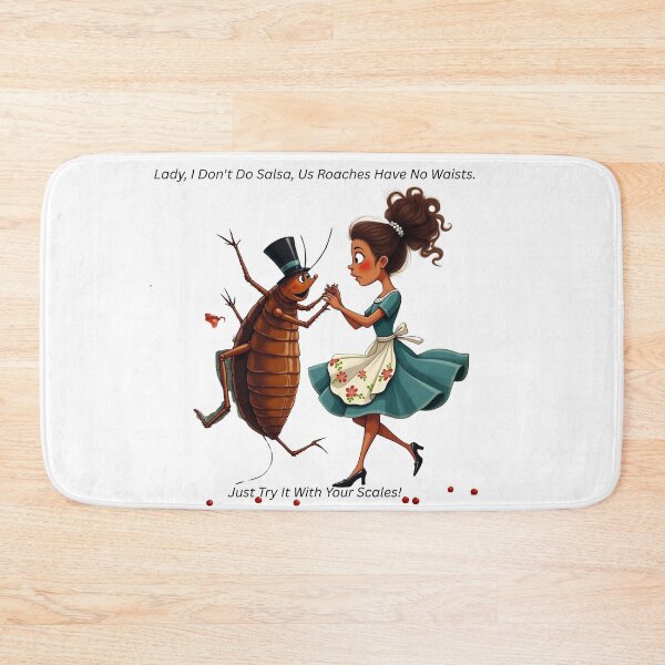 Item preview, A cockroach trying to dance salsa with a housewife! designed and sold by Jamesk82.
