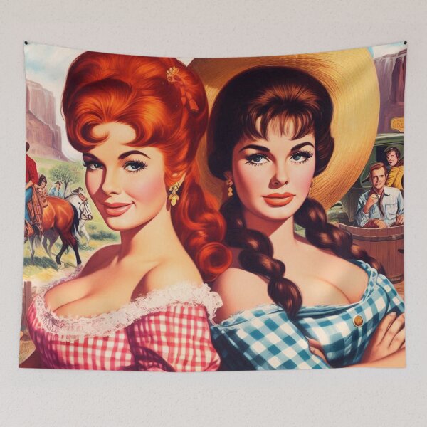 Item preview, Retro Cowgirls designed and sold by PulpVintage.